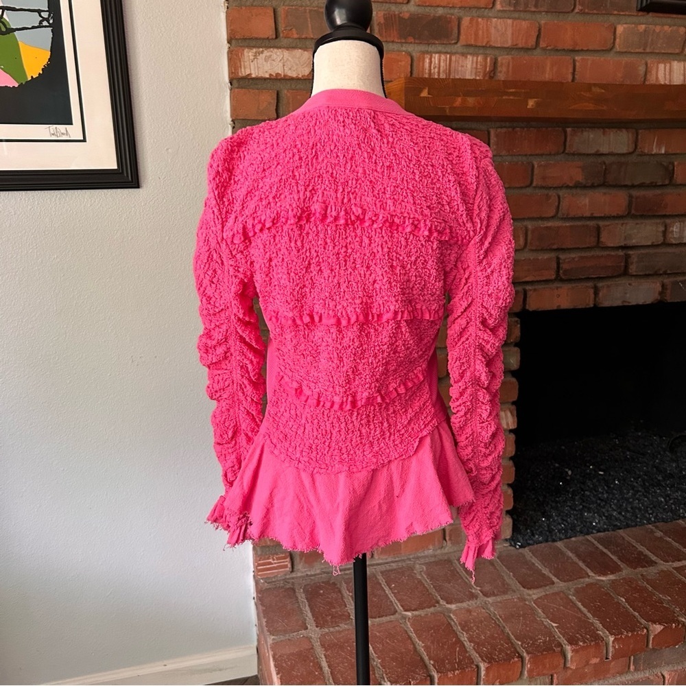 Free People Demi Ruffle Jacket in Pink Sz XS - Picture 10 of 12